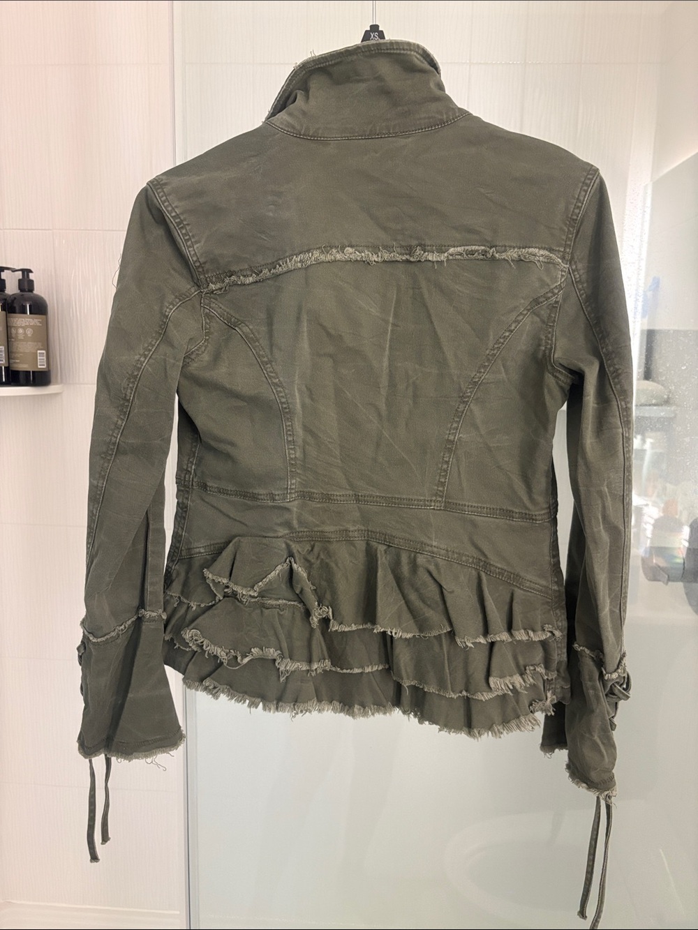 Free People Distressed Olive Utility Jacket - Picture 7 of 7